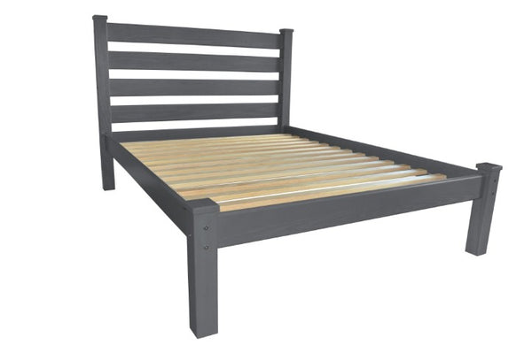 Homeroots Gray Solid Wood Full Bed Frame - Stylish, Durable Design For A Cozy And Inviting Bedroom Retreat  Solid Wood 546752