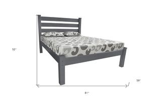 Homeroots Gray Solid Wood Full Bed Frame - Stylish, Durable Design For A Cozy And Inviting Bedroom Retreat  Solid Wood 546752