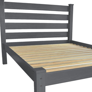 Homeroots Gray Solid Wood Full Bed Frame - Stylish, Durable Design For A Cozy And Inviting Bedroom Retreat  Solid Wood 546752