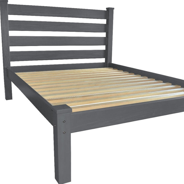 Homeroots Gray Solid Wood Full Bed Frame - Stylish, Durable Design For A Cozy And Inviting Bedroom Retreat  Solid Wood 546752