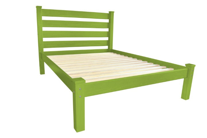 Homeroots Lime Green Solid Wood Full Bed Frame - Luxurious Comfort, Quality Craftsmanship, And Stylish Design  Solid Wood 546755