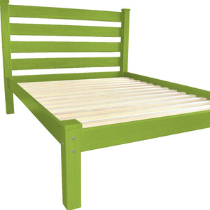 Homeroots Lime Green Solid Wood Full Bed Frame - Luxurious Comfort, Quality Craftsmanship, And Stylish Design  Solid Wood 546755