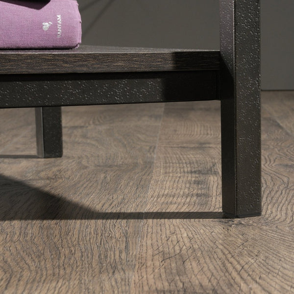 English Elm Side Table - Stylish Brown Finish, Compact Design With Sturdy Metal Frame For Versatile Storage & Display B356P367922-GIGA