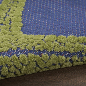 HomeRoots 9' Coastal Starfish Area Rug in Vibrant Blue, Yellow, and Orange - Perfect for Indoor & Outdoor Use! 546865