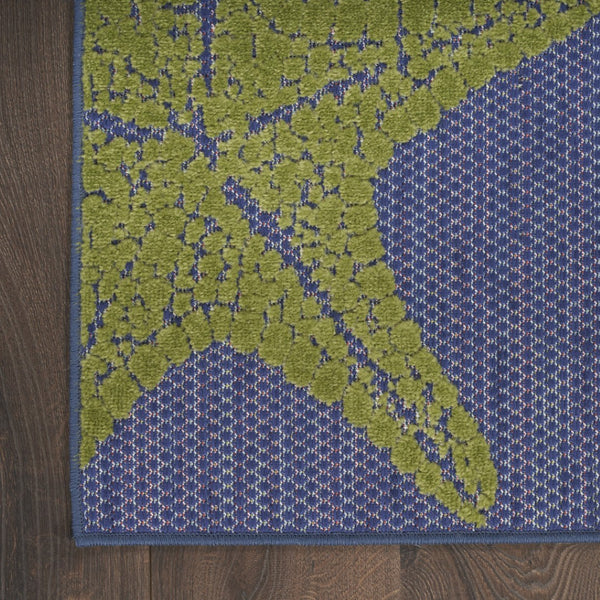 HomeRoots 5' Vibrant Starfish Indoor Outdoor Area Rug - Blue, Yellow & Orange for Coastal Charm & Durability 546874
