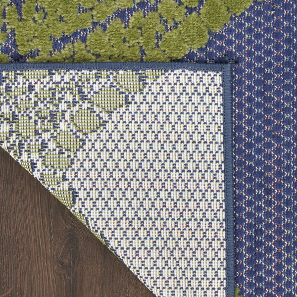 HomeRoots 5' Vibrant Starfish Indoor Outdoor Area Rug - Blue, Yellow & Orange for Coastal Charm & Durability 546874