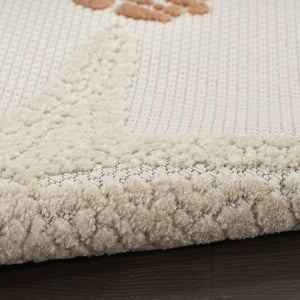 HomeRoots 8' Vibrant Starfish Area Rug in Ivory, Yellow, and Green - Perfect for Indoor & Outdoor Spaces! 546884