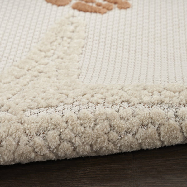 HomeRoots 8' Vibrant Starfish Area Rug in Ivory, Yellow, and Green - Perfect for Indoor & Outdoor Spaces! 546884