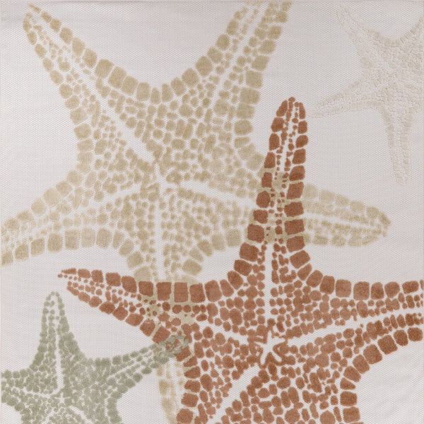 HomeRoots 8' Vibrant Starfish Area Rug in Ivory, Yellow, and Green - Perfect for Indoor & Outdoor Spaces! 546884