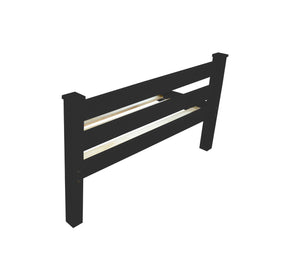 HomeRoots Black Solid Wood Queen Bed Frame – Handcrafted, Durable Design with Integrated Headboard & No Box Spring Needed 546886