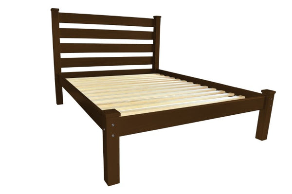 Homeroots Brown Solid Wood Queen Bed Frame - Luxurious Design For A Cozy, Stylish Bedroom Retreat  Solid Wood 546889