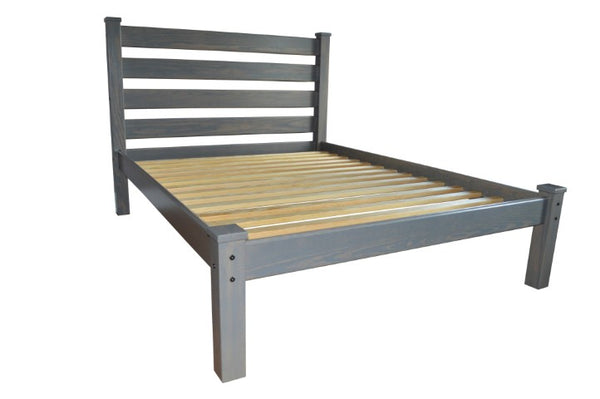 Homeroots Gray Solid Wood Queen Bed Frame - Stylish, Durable Design For Ultimate Comfort And Elegant Sleep Space  Solid Wood 546892