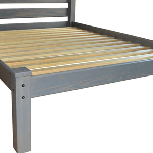 Homeroots Gray Solid Wood Queen Bed Frame - Stylish, Durable Design For Ultimate Comfort And Elegant Sleep Space  Solid Wood 546892