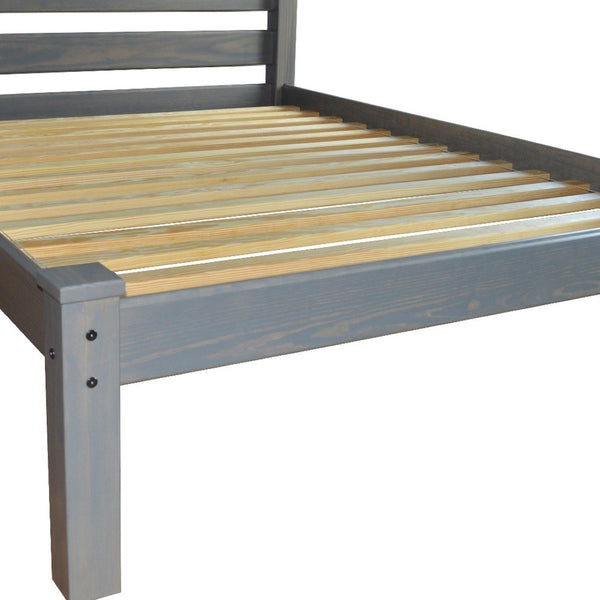 Homeroots Gray Solid Wood Queen Bed Frame - Stylish, Durable Design For Ultimate Comfort And Elegant Sleep Space  Solid Wood 546892