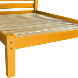 Homeroots Yellow Solid Wood Queen Bed Frame - Durable, Stylish Design For A Peaceful Sleep Sanctuary  Solid Wood 546893