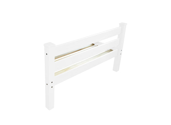 HomeRoots White Solid Wood Queen Bed Frame - Stylish, Durable Design with Superior Support for a Restful Sleep 546898
