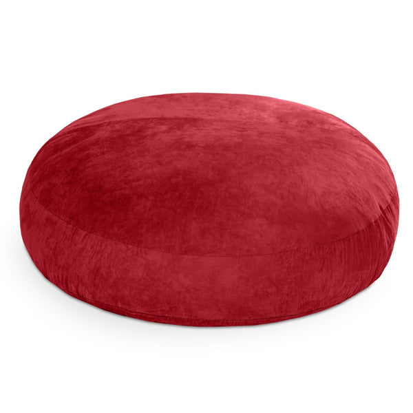 HomeRoots 72" Cinnabar Microsuede Bean Bag Chair - Oversized, Versatile Comfort for Lounging, Gaming & Relaxing 546902