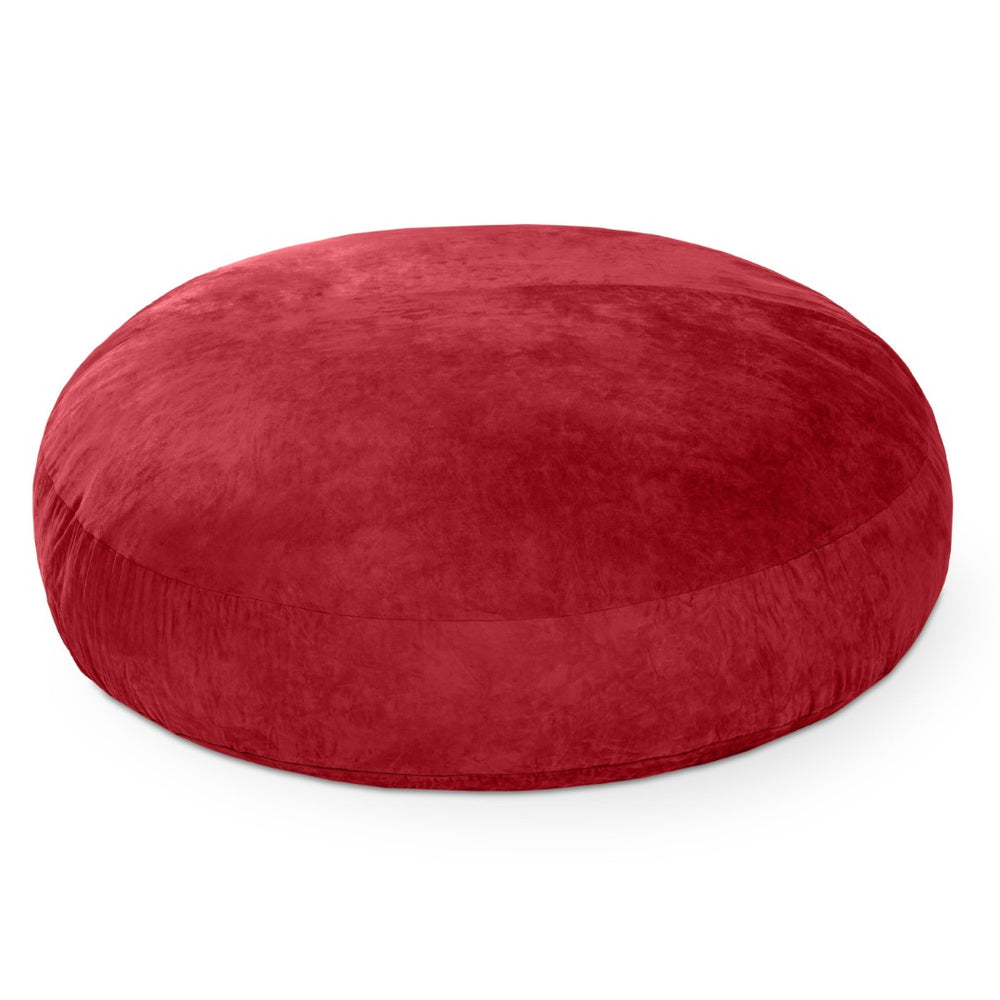 HomeRoots 72" Cinnabar Microsuede Bean Bag Chair - Oversized, Versatile Comfort for Lounging, Gaming & Relaxing 546902
