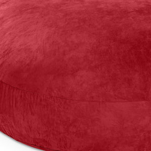 HomeRoots 72" Cinnabar Microsuede Bean Bag Chair - Oversized, Versatile Comfort for Lounging, Gaming & Relaxing 546902
