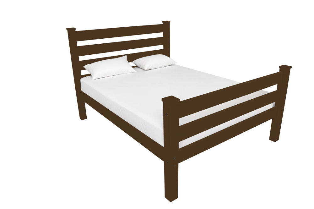 HomeRoots Coffee Solid Wood Twin Bed Frame - Durable Pine Design for Cozy Bedrooms, Kids’ Rooms & Guests 546937