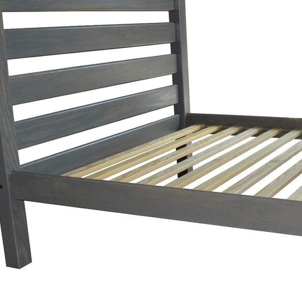 Homeroots Gray Solid Wood Twin Bed Frame - Stylish, Durable Design For A Cozy And Inviting Bedroom Retreat  Solid Wood 546939