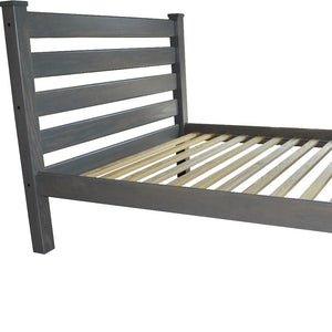Homeroots Gray Solid Wood Twin Bed Frame - Stylish, Durable Design For A Cozy And Inviting Bedroom Retreat  Solid Wood 546939