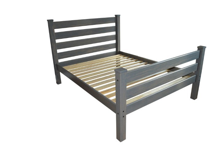 Homeroots Gray Solid Wood Twin Bed Frame - Stylish, Durable Design For A Cozy And Inviting Bedroom Retreat  Solid Wood 546939