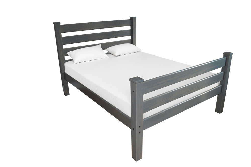 HomeRoots Gray Solid Wood Twin Bed Frame – Stylish, Durable Design for Kids’ Rooms, Guest Spaces & Compact Areas 546939