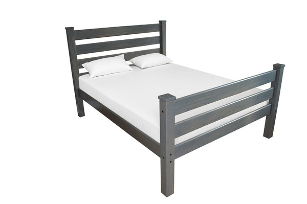 HomeRoots Gray Solid Wood Twin Bed Frame – Stylish, Durable Design for Kids’ Rooms, Guest Spaces & Compact Areas 546939