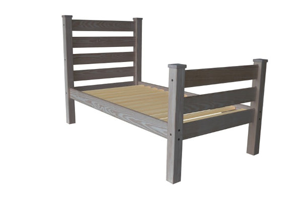 Homeroots Gray Solid Wood Twin Bed Frame - Stylish, Durable Design For A Cozy And Inviting Bedroom Retreat  Solid Wood 546940