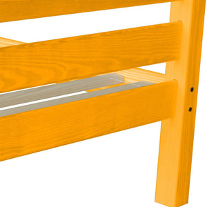 Homeroots Orange Solid Wood Twin Bed Frame - Stylish & Durable Design For A Luxurious Sleep Experience!  Solid Wood 546941