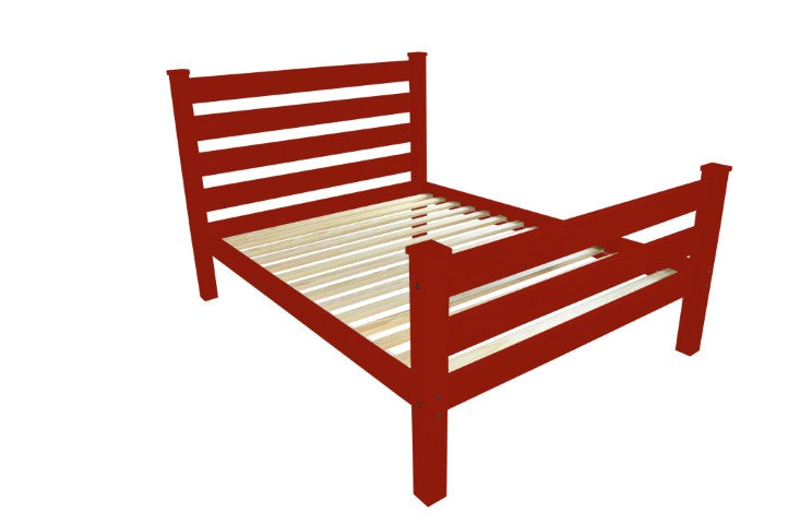 Homeroots Red Solid Wood Twin Bed Frame - Durable, Stylish Design For A Cozy Bedroom Retreat And Sweet Dreams!  Solid Wood 546944