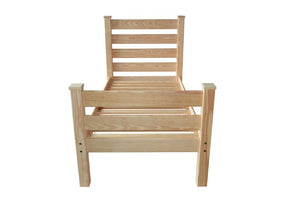 Homeroots Natural Solid Wood Twin Bed Frame - Stylish, Comfortable Design For Inviting Bedrooms, 52"H X 81"W  Solid Wood 546945