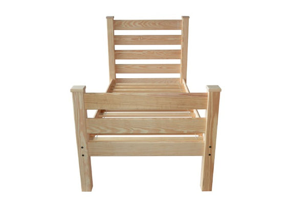 Homeroots Natural Solid Wood Twin Bed Frame - Stylish, Comfortable Design For Inviting Bedrooms, 52"H X 81"W  Solid Wood 546945