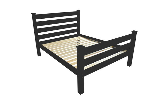 Homeroots Black Solid Wood Full Bed Frame - Handcrafted Pine Design For Ultimate Comfort & Durability, Luxurious Sleep Space  Solid Wood 546948