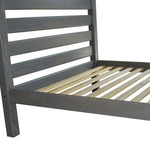 Homeroots Gray Solid Wood Full Bed Frame – Luxurious Design For Comfort And Relaxation In Your Bedroom Oasis  Solid Wood 546953