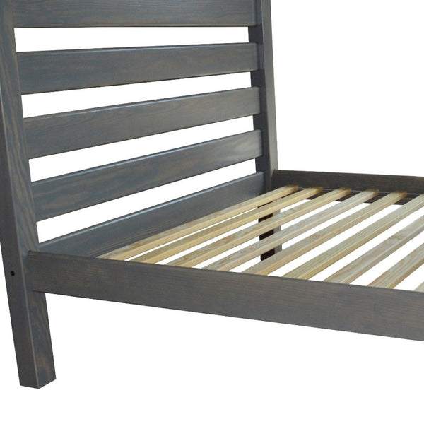 Homeroots Gray Solid Wood Full Bed Frame – Luxurious Design For Comfort And Relaxation In Your Bedroom Oasis  Solid Wood 546953