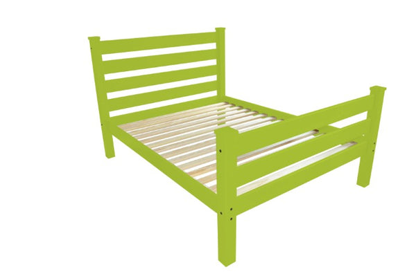 Homeroots Lime Green Solid Wood Full Bed Frame - Stylish Comfort For Your Bedroom Oasis, Durable & Inviting  Solid Wood 546956