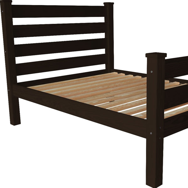 Homeroots Brown Solid Wood Full Bed Frame - Luxurious, Durable Design For Ultimate Comfort And Relaxation  Solid Wood 546957