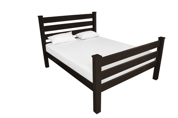 HomeRoots Brown Solid Wood Full Bed Frame – Sturdy Pine Design with Classic Finish for Timeless Bedroom Style 546957