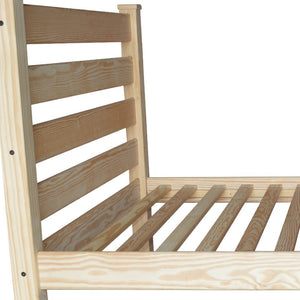 Homeroots Natural Solid Wood Full Bed Frame - Durable, Stylish Design For Ultimate Comfort & Restful Sleep  Solid Wood 546959