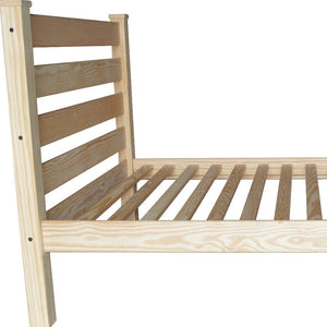 Homeroots Natural Solid Wood Full Bed Frame - Durable, Stylish Design For Ultimate Comfort & Restful Sleep  Solid Wood 546959