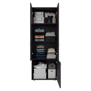 English Elm Soham Three Door Wardrobe Armoire with Adjustable Shelves for Bedroom Storage B092P439910
