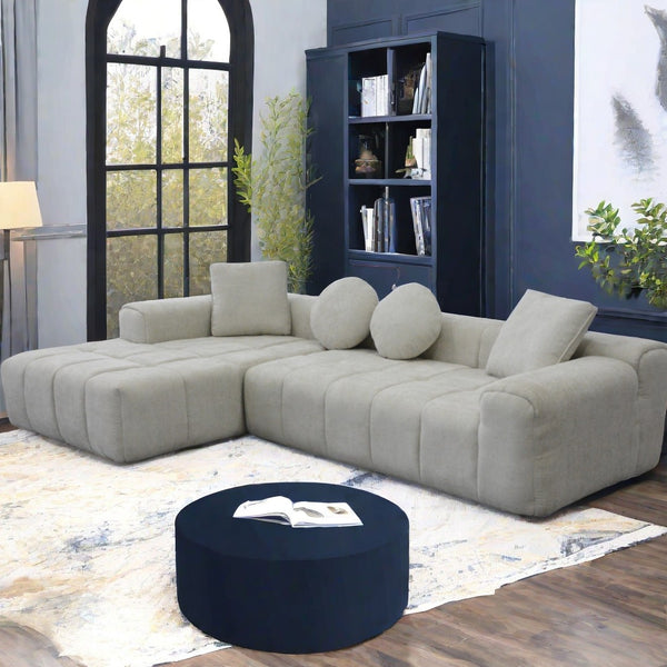 English Elm Modern Chenille Tufted Sleeper Sofa with Usb Port and Storage for Guest Rooms W1183S00008