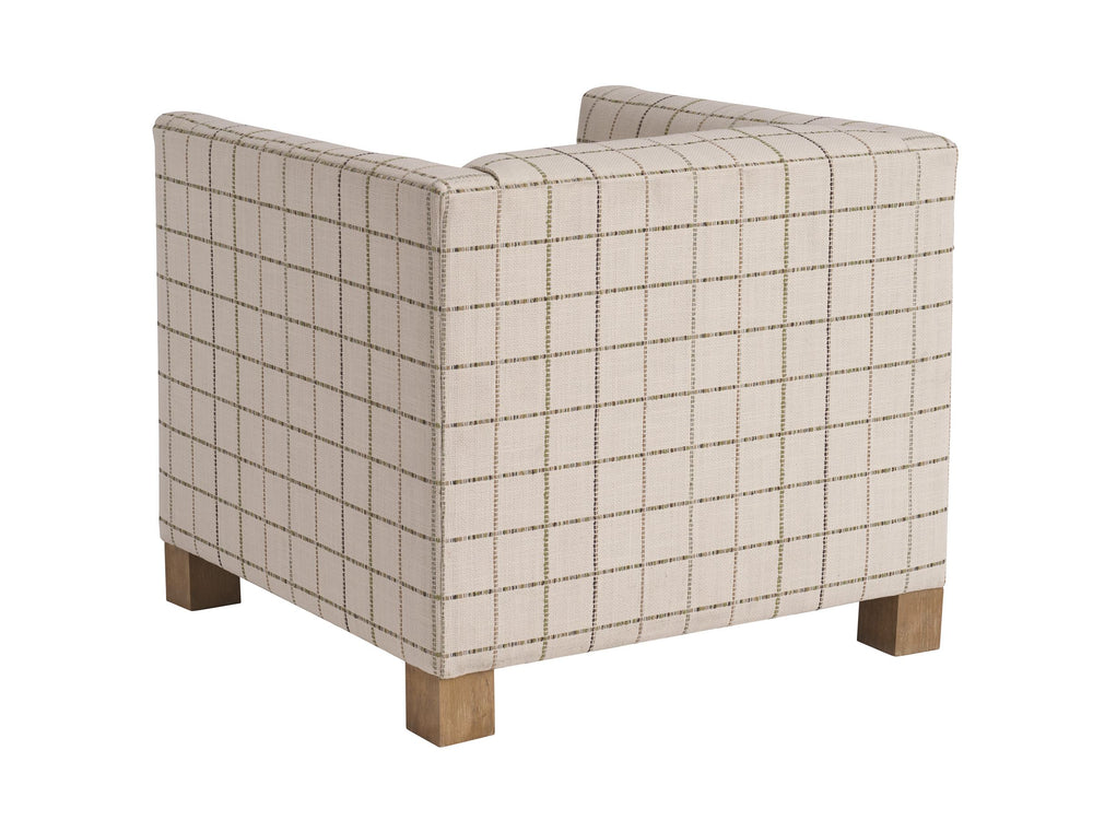 Lexington Chandler Upholstered Accent Chair Handcrafted Hardwood Frame Weathered Oak Tailored Seat 5472-11-60