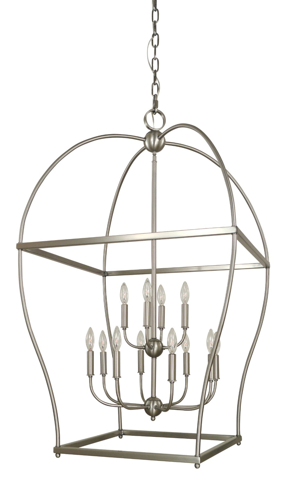 Framburg 12-light Elegant Kenmare Foyer Chandelier - Modern Design To Illuminate Your Space With Style Brushed Nickel Metal 5472 Bn