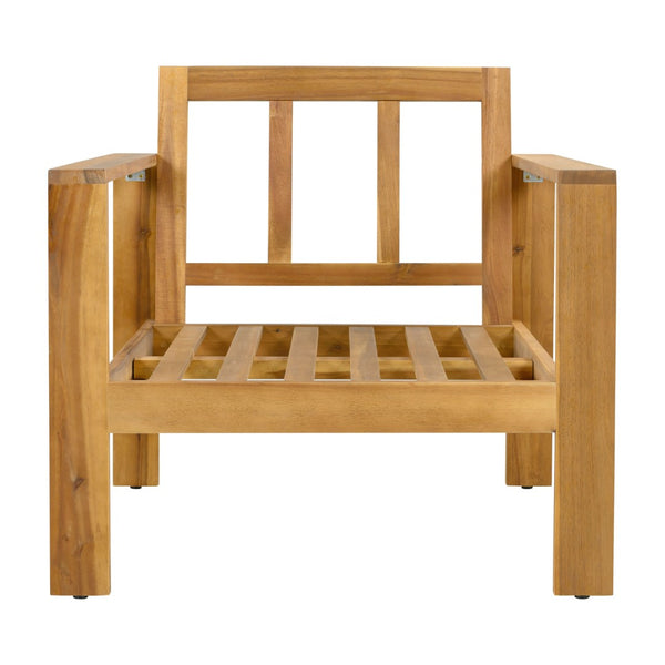 English Elm Outdoor Acacia Hardwood Patio Chair with Water-repellent Cushions for Deck or Garden N757P354831B
