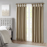 Madison Park Emilia Transitional Twist Tab Total Blackout Window Curtain Panel MP40-7406 Bronze