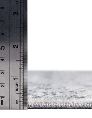 Unique Loom Chateau Jefferson Machine Made Border Rug Blue Gray, Beige/Gray 7' 1" x 7' 1"