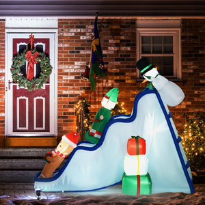 English Elm Homcom 8.5 Ft Trio Holiday Inflatable Yard Decor with Led Lights Festive Scene W2225P173890